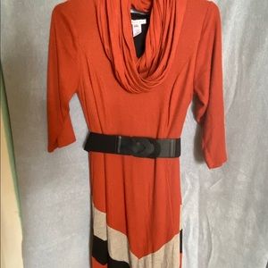 Orange Sweater Dress